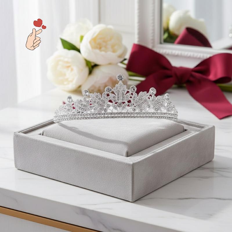 [PEBR] Tiara De Cabelo De Casamento Cristal Noiva Coroa Cor Prata Diadema Véu Tiaras Acessórios Headpieces Joias De Cabe