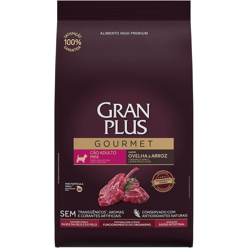 Racao Gran Plus Gourmet Cães Adultos Raças Mini e Pequeno Ovelha e Arroz 15kg em Oferta na Shopee