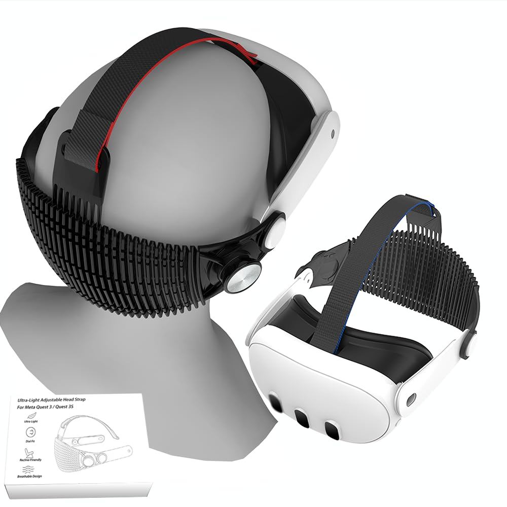Alça De Cabeça Respirável E Reclinável Compatível Com Meta Quest 3/3S/3S Xbox Edition-Acessório VR De Silicone Para Alív