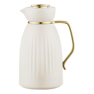 Garrafa Térmica Jade Bege E Dourado Click Tuut 1 Litro Com Design Sofisticado