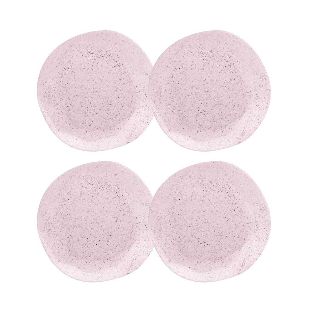 Jogo de 4 Pratos Fundos 22,5 Cm Oxford Ryo Pink Sand