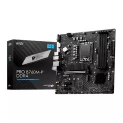 Placa Mae MSI PRO B760M-P DDR4, Socket LGA 1700, Chipset B760, PRO-B760M-P-DDR4