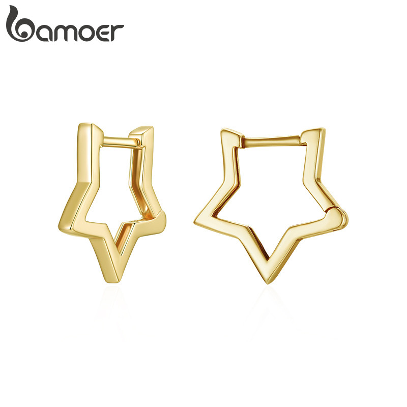Brincos Bamoer Joias Da Moda Em Formato De Estrela Dourada Para Mulheres E Meninas Presente