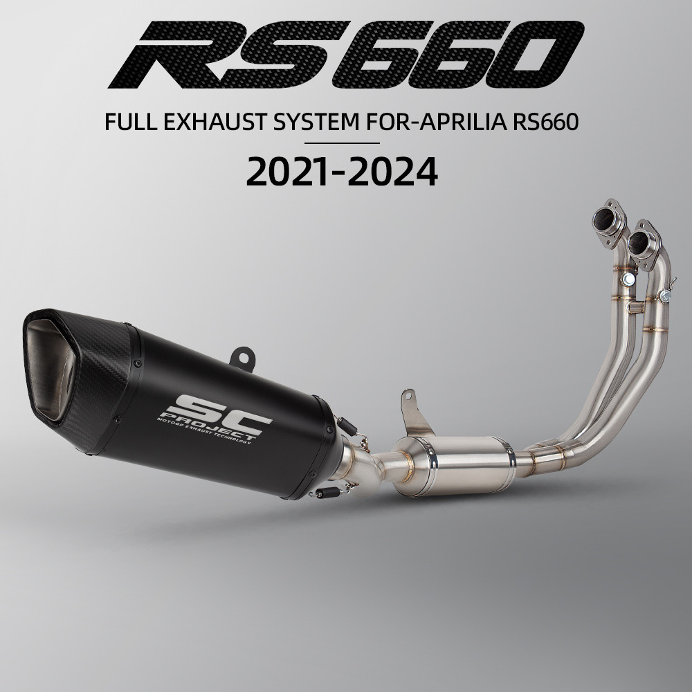Para Aprilia RS660 2021-2024 SC Projeto sc1-r Poderoso Silenciador De Corrida Com DB Killer Sistema Completo Escape Da M