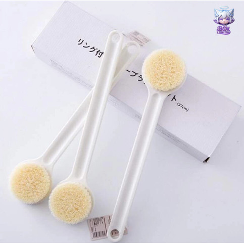 Escova corporal com Cabo Prolongado para Esfoliação a Seco e Massagem Relaxante, Melhora a Circulaç