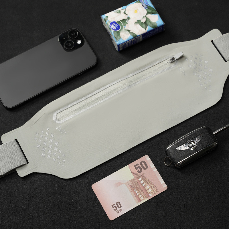 Nova bolsa de cintura esportiva, leve, impermeável, com refletores, bolsa esportiva para celular, elegante para mulheres