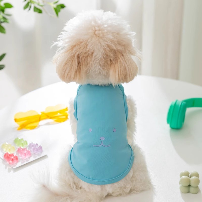 Cão de estimação protetor solar roupas legais colete verão fino roupas de cachorro respirável Bichon Teddy Yorkshire fil