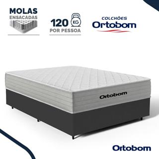 Cama Box com Colchão de Molas Ensacadas Ortobom One Face Plenno Superpocket Casal 138cm em Oferta na Shopee