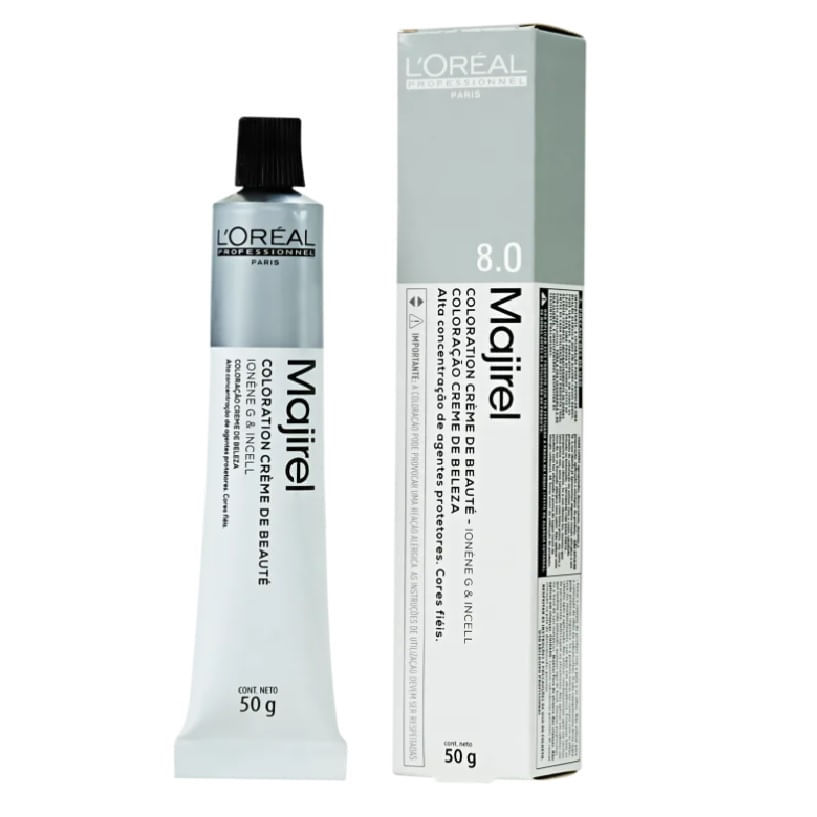 Tintura Creme Majirel Louro Claro Natural Profissional 8.0 em Oferta na Shopee