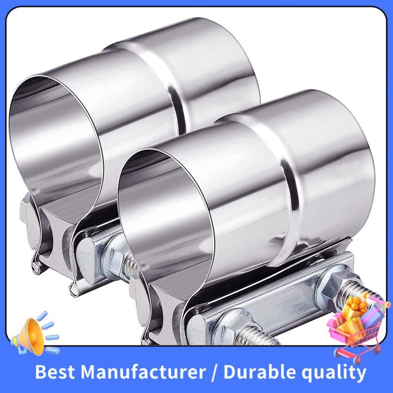 Braçadeira De Escape De 2 Polegadas , Acoplador De Manga De Faixa Junta De Colo Em Aço Inoxidável (2 Unidades)