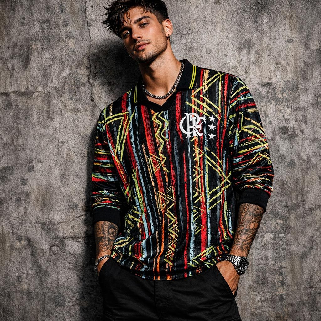 Camisa Flamengo Retrô Goleiro 1995 Masculina Oficial