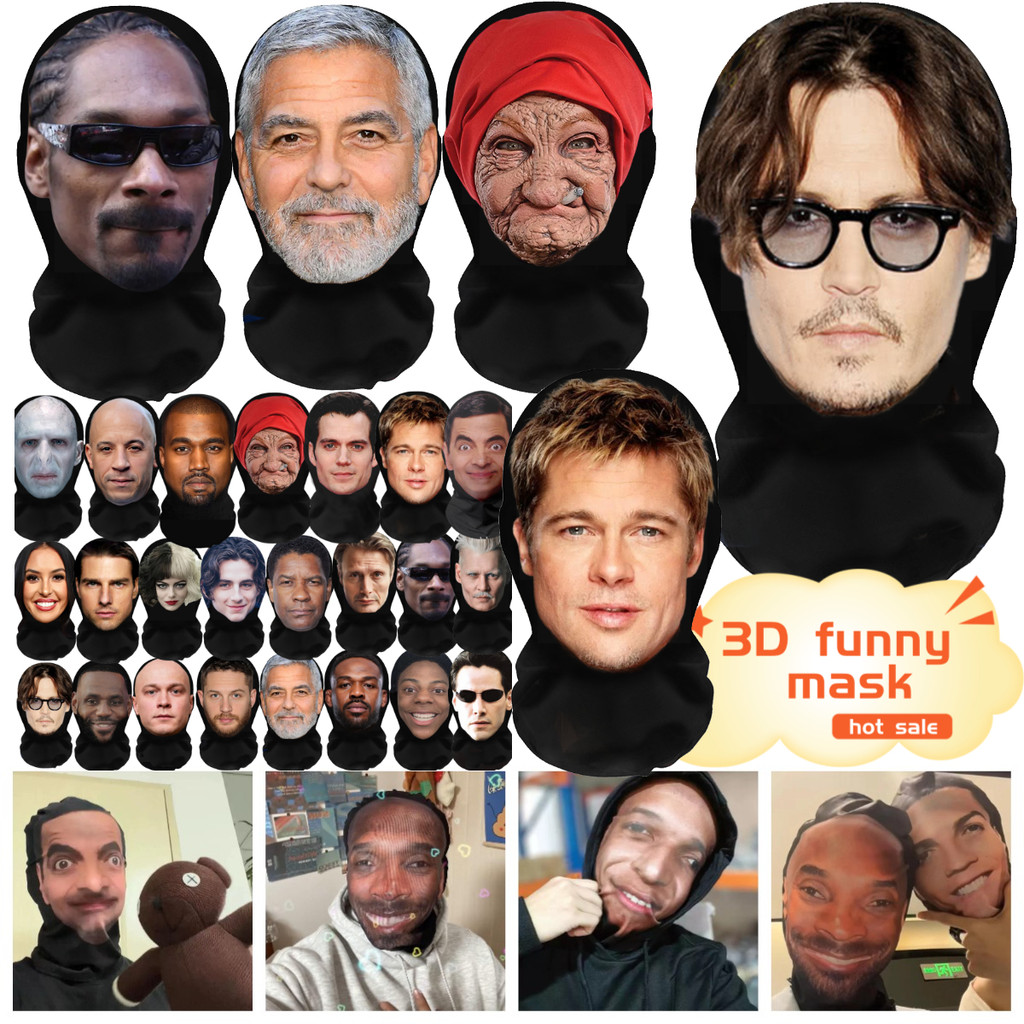 Novo 2026 Máscara 3D Realista Rosto Cheio Para Mulheres Homem Cosplay Acessórios Máscaras Halloween Masquerade Malha Cha