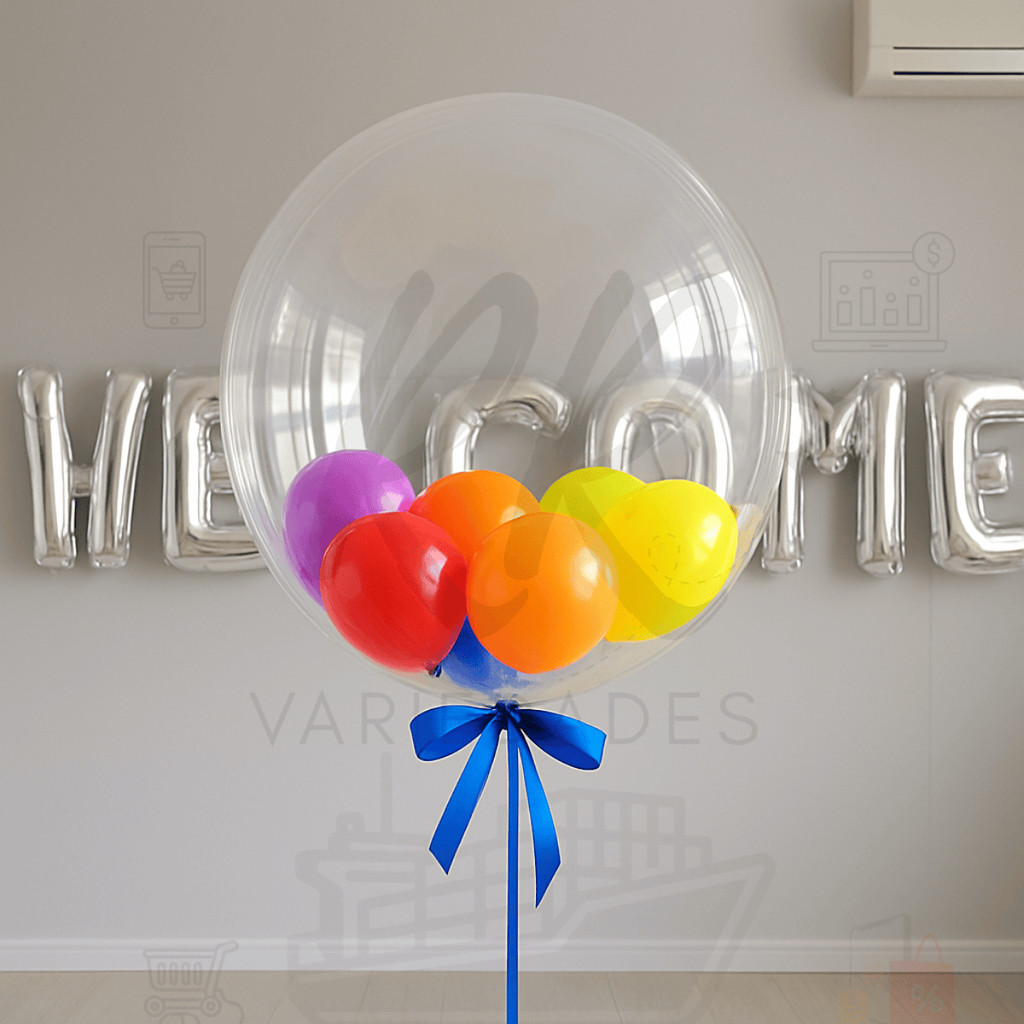 Balão Bubble Transparente 36” 90cm Cristal Grande – Balão para Festa, Casamento, Decoração e Personalização