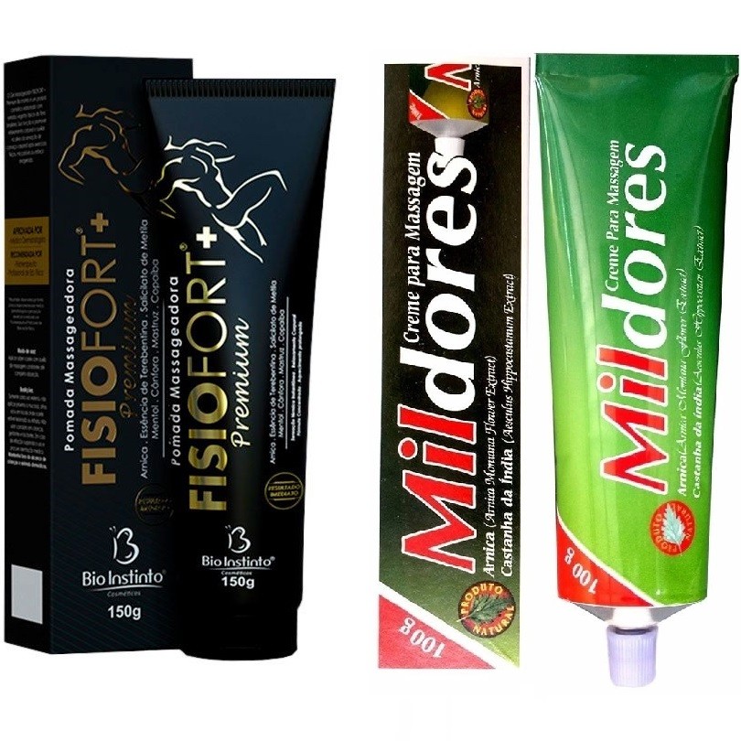 Kit Pomada FisioFort Premium 150g + Pomada Mil Dores 100g