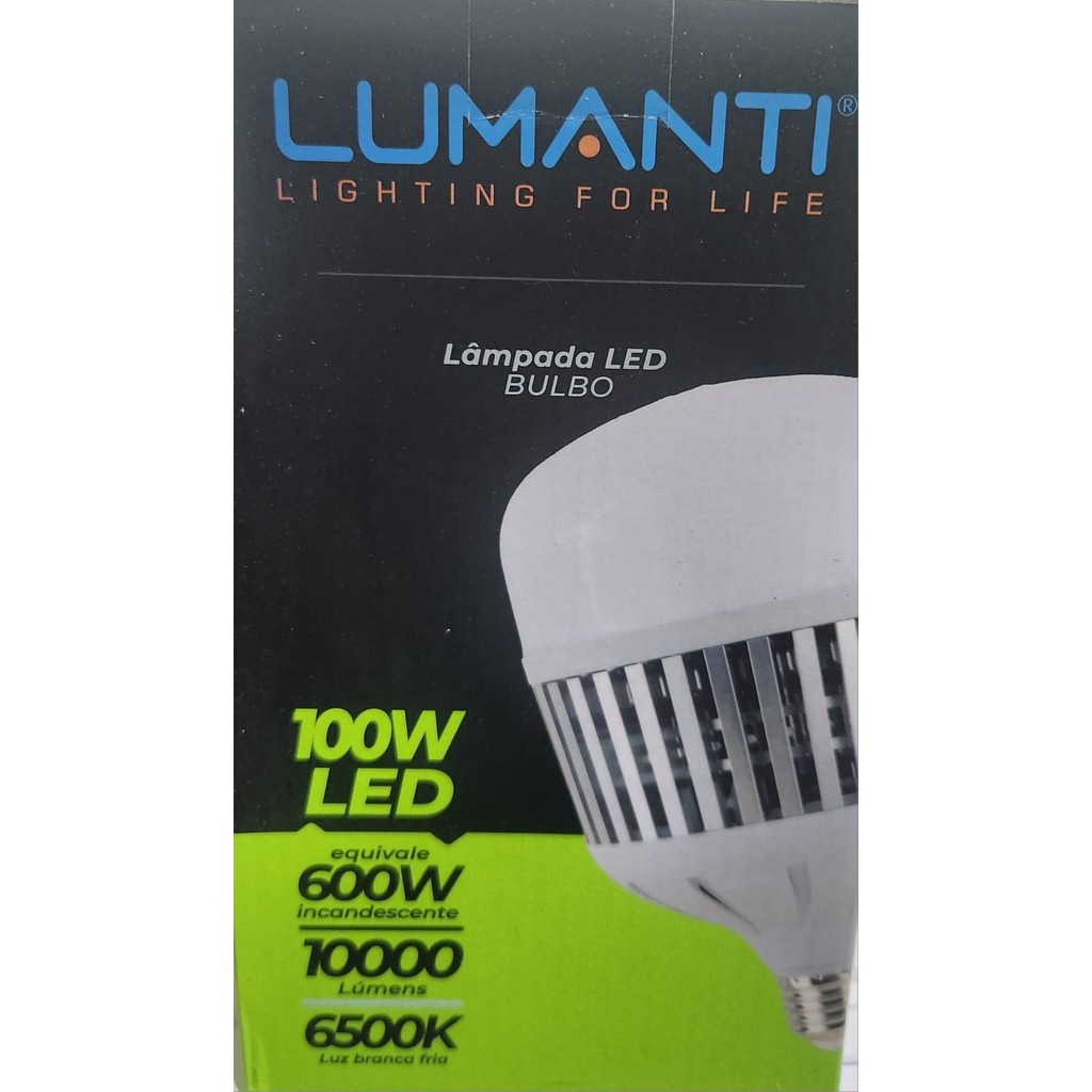 Lampada Led Super Bulbo 100w Para Galpão Branco-frio  6500k 110V/220V Bivolt Bocal E-27 Lumanti
