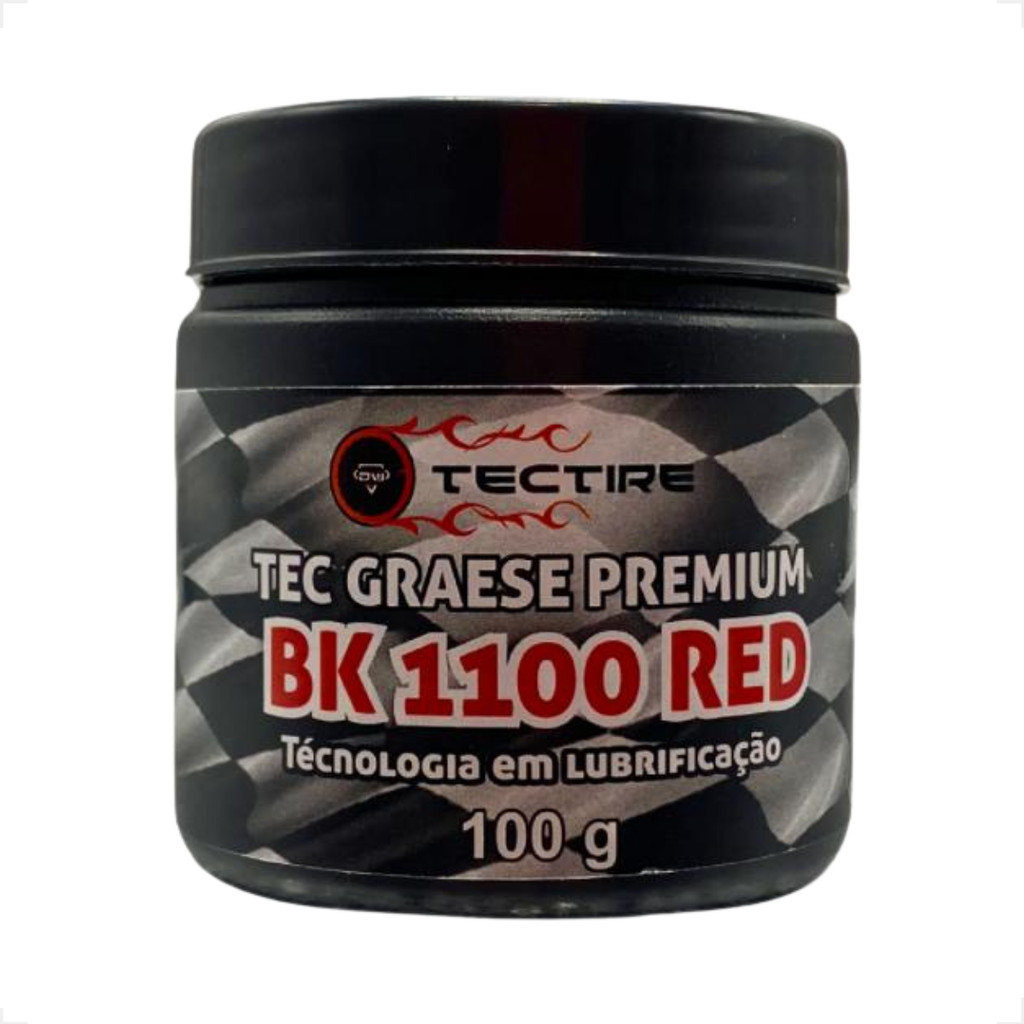 Graxa Lubrificante Suspensão Amortecedor Garfo Direção Cambio Cabos Premium Tectire Bk1100 100 Gramas Vermelha
