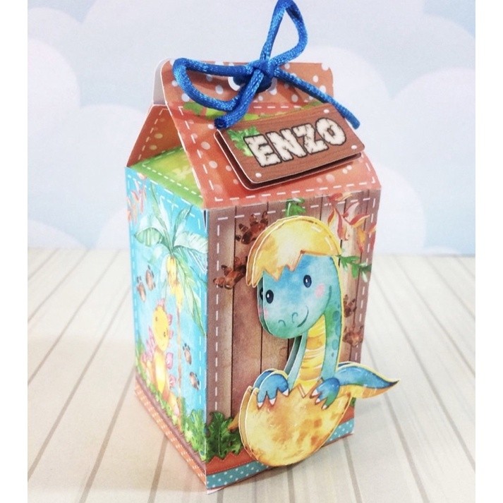 Caixinhas personalizadas, milk, cone e sushi, lembrancinhas, decoração Kit de festa aniversário Dino dinossauros
