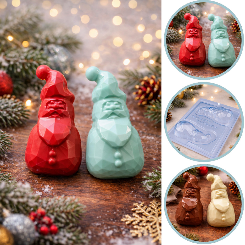 Forma bwb PAPAI NOEL LAPIDADO 140g especial 3 partes natal 2023 Cód. 10325 (CHOCO) em Oferta na Shopee