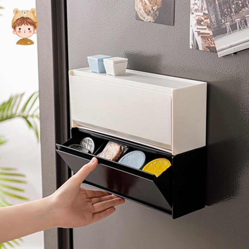 Caixa De Armazenamento Flip Top Com Divisórias , Montagem Na Parede E Organizador De Bancada Para Cápsulas De Café , Lan