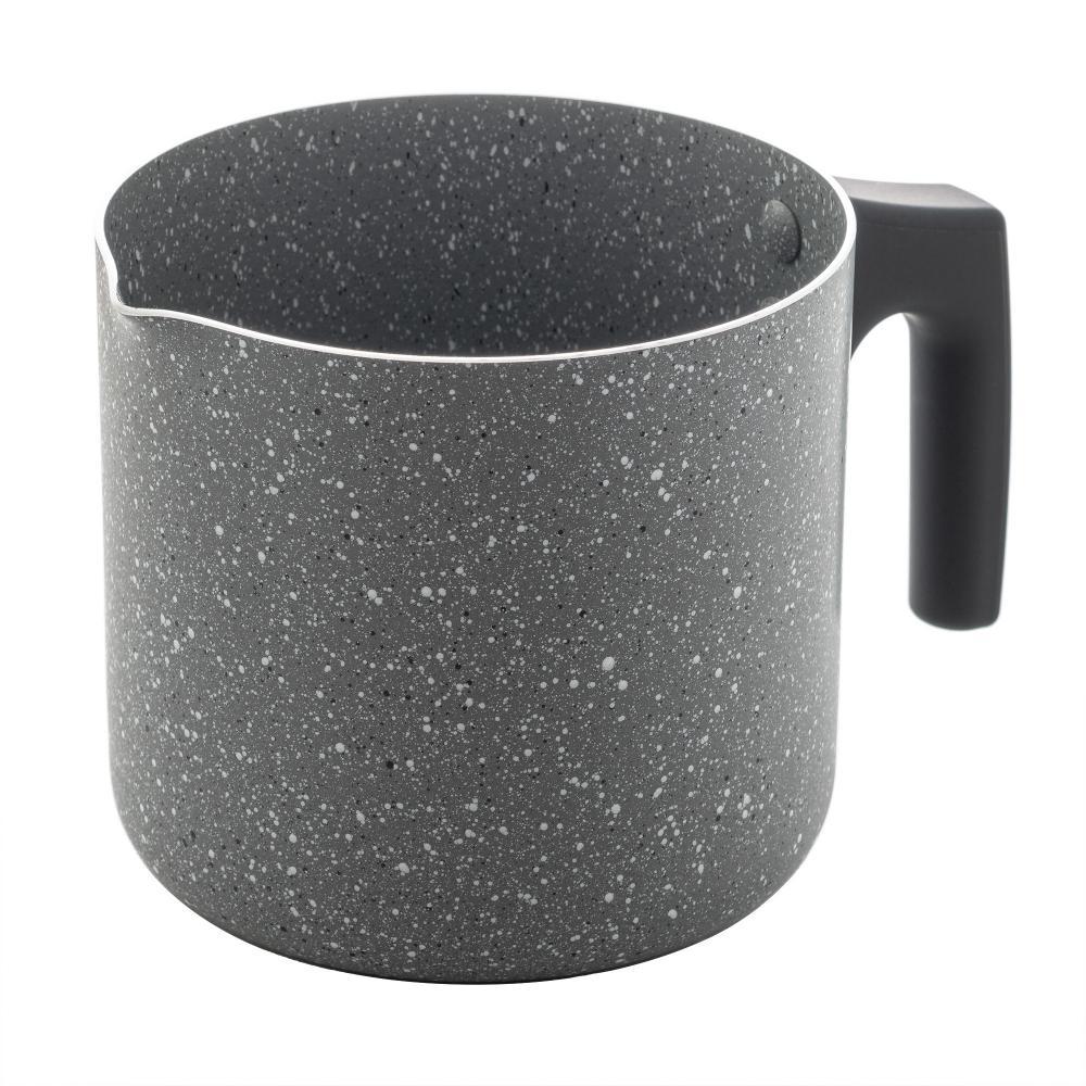 Leiteira Wolff de Alumínio e Cerâmica Granilite Cinza 12cm