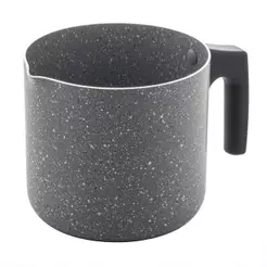 Leiteira de Alumínio com Cerâmica Granilite 12cm Wolff Fervedor Antiaderente Cinza com Alca Ergonômica para Fogão