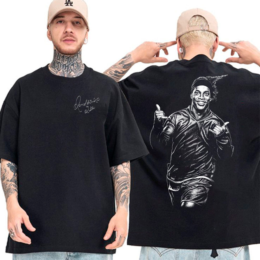 Camiseta R10 Ronaldinho Futebol Arte Gaucho Drible Seleção Camisa Basica e Oversized Unissex