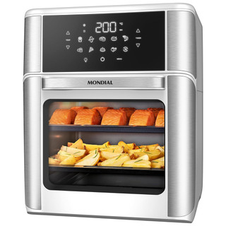 Fritadeira Air Fryer Forno Oven 12L Mondial Branco Inox 2000W AFON12LWI
