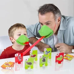 Sapo Boca Cuspe Língua Sopro Jogo De Cartas Brinquedos Interativos Para Crianças