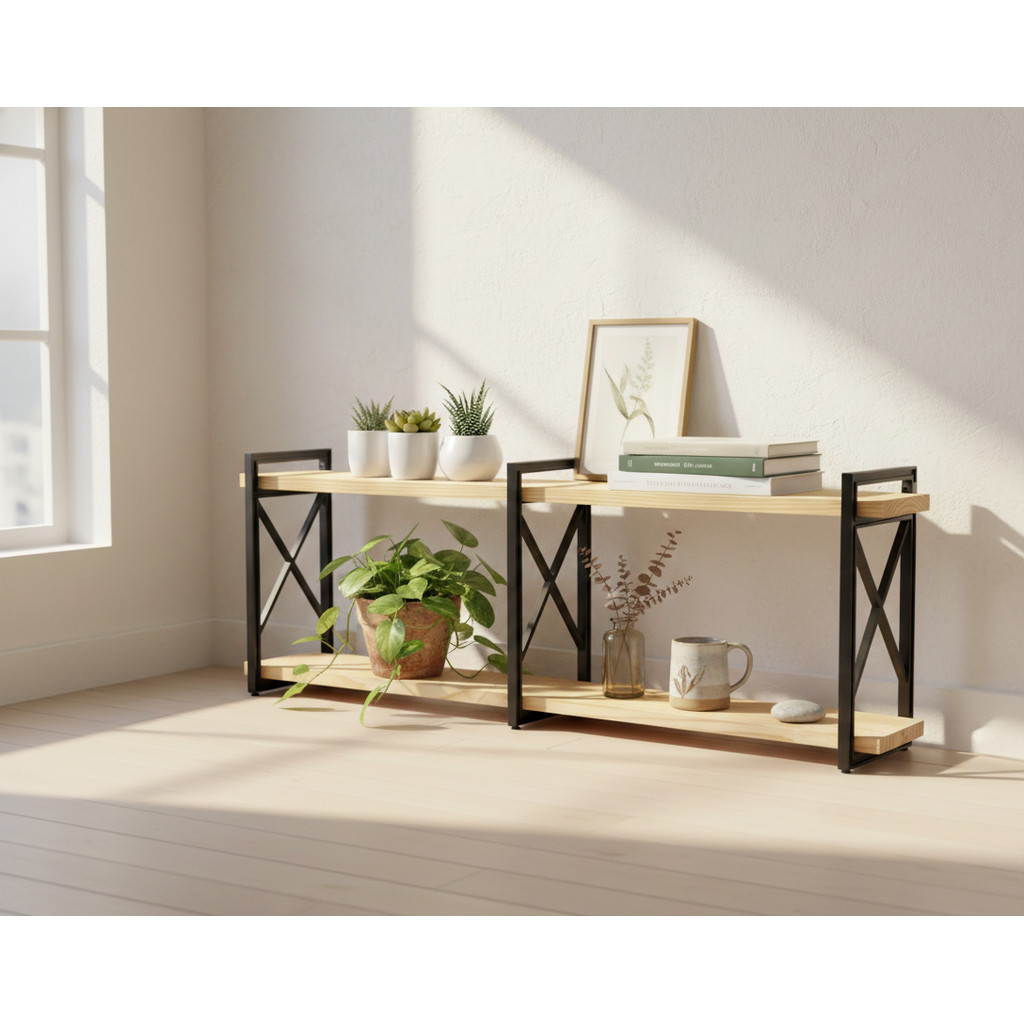 Prateleira Estilo Industrial 115Cm X 14Cm + Suporte15X36Cm