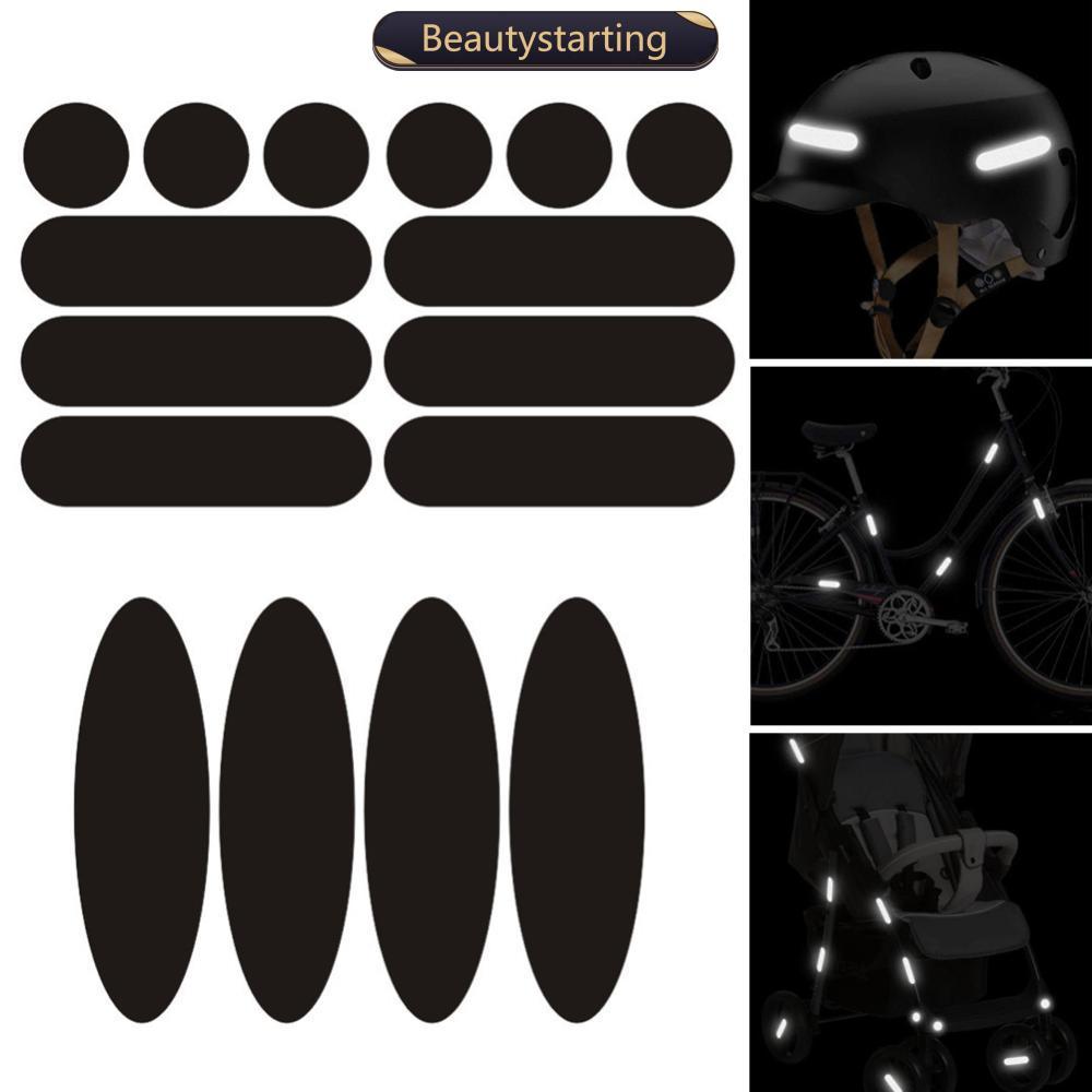 BEAUTYSTARTING Adesivos Refletivos Pretos Invisíveis Para Motocicleta , Fita Reflexiva Simples E Eficaz , Círculo Oval C