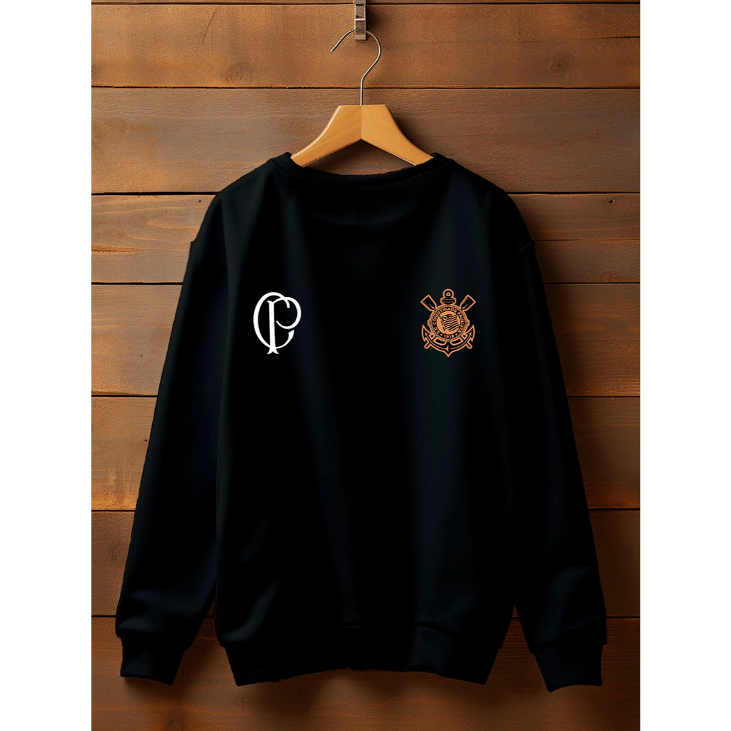 Blusa Moletom Careca Gola Redonda Corinthians Unissex Blusa De Frio Abrigo Timão