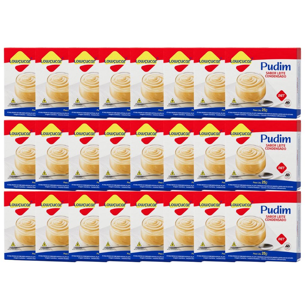 Kit 24 Unidades Pudim Lowçucar Zero Açúcares Sabor Leite Condensado 25g