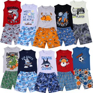 Kit 10 Peças Roupa Infantil Calor Masculino - 5 Conjunto Regata Verão Menino Moletinho Criança e Bebe 5 Camiseta 5 Short em Oferta na Shopee