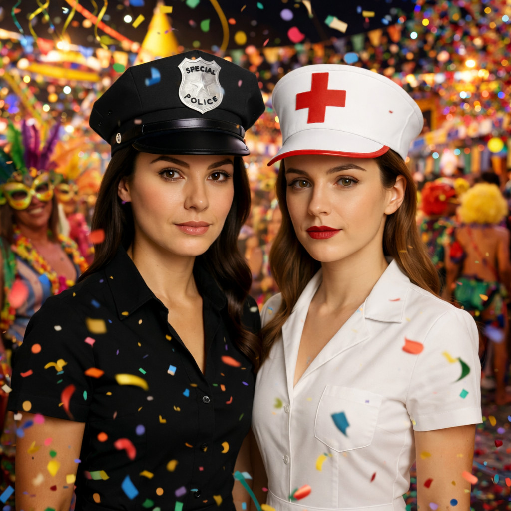 Quepe Policial Enfermeira Fantasia Cosplay Chapeu Boina Adulto Halloween Festa
