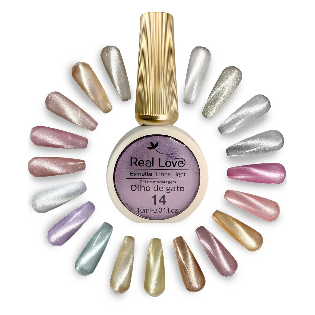 Esmalte Em Gel Magnetico Refletivo Glitter Olho De Gato 10ml - Real Love