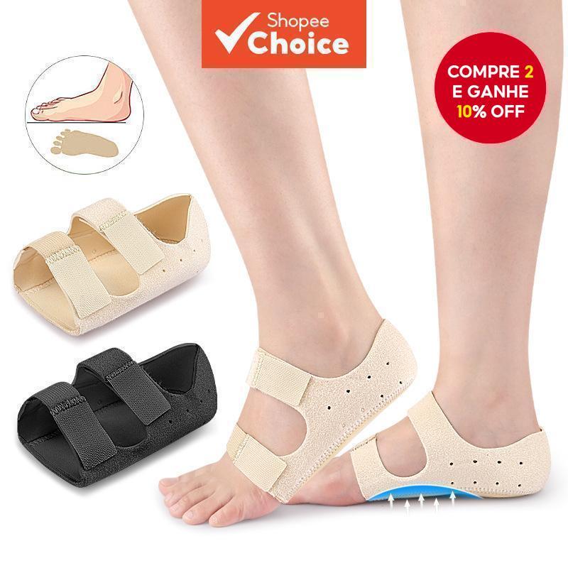 1 Par de Almofadas Ortopédicas de Silicone para Proteção com Inserções de Tecido para Alívio de Esporão de Calcanhar