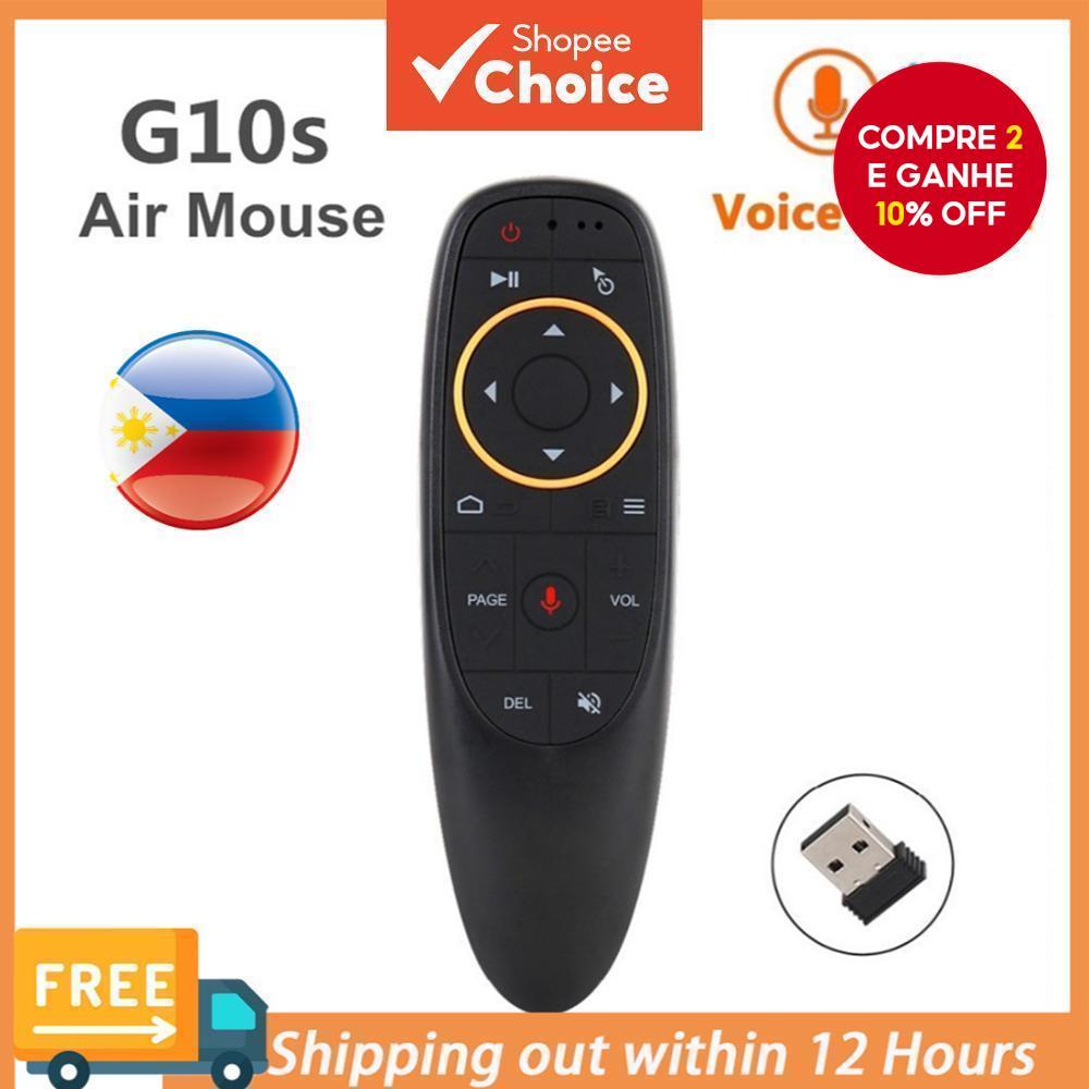 G10s Controle De Voz TV Universal Remote Wireless Air Mouse Para Android Caixas Smart TVs