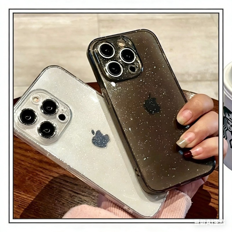 Capa Para iPhone Brilho Glitter Silicone para Modelos XR 11 12 13 14 Plus 15 16 17 Pro Max em Oferta na Shopee