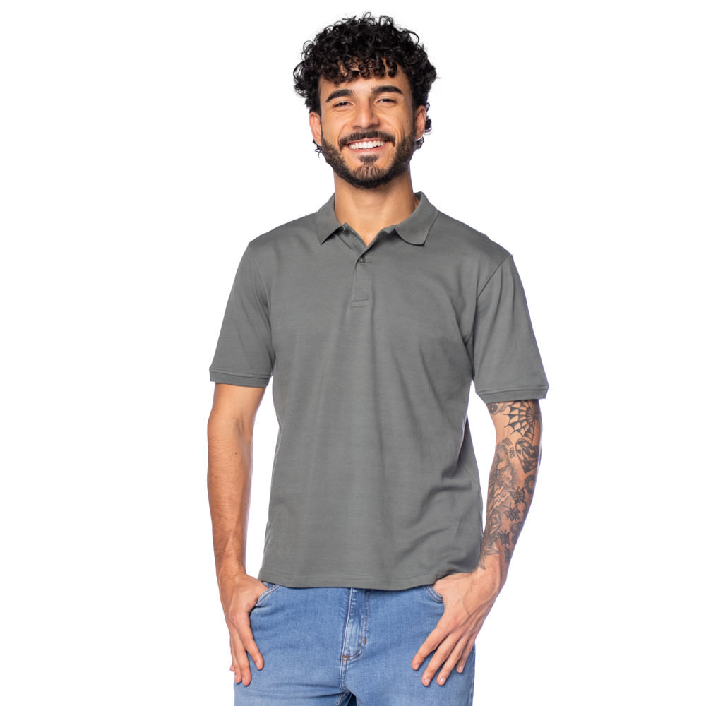 Camisa Polo Masculina Balboa Básica Verde Militar