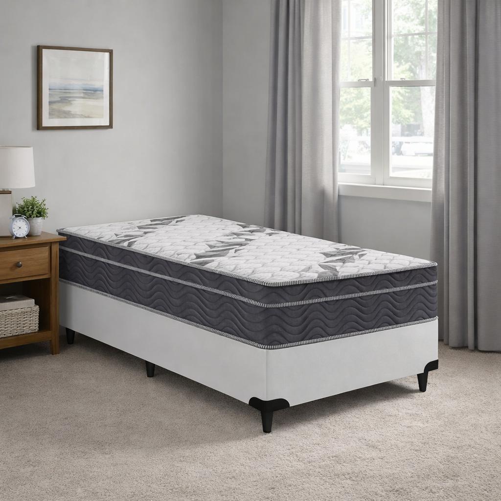 Cama Box e Colchão Airtech 100 D33 Solteirão(108x198)Ortobom em Oferta na Shopee