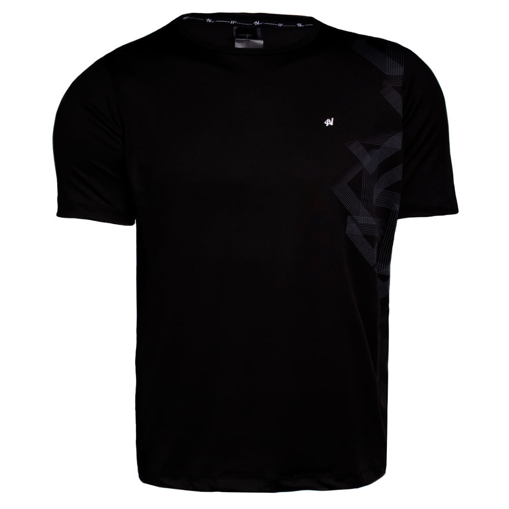 Camiseta Masculina Ninety Eight Reflexiva Preto/Cinza