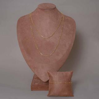 Trio Veneziano Choker + Colar + Pulseira com Banho em Ouro 18k em Oferta na Shopee