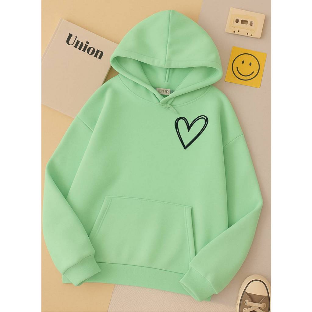 Moletom Feminino Fofo Moletom De Coração Feminino Casaco Feminino