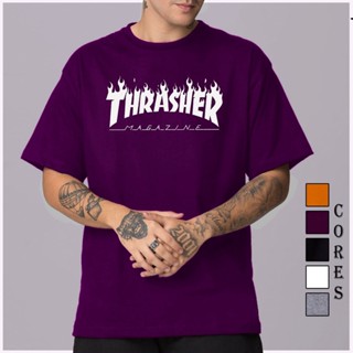 Camiseta Thrasher Magazine Flame 100% algodão - Camisa Streetwear Blusão Skate Masculina Feminina em Oferta na Shopee