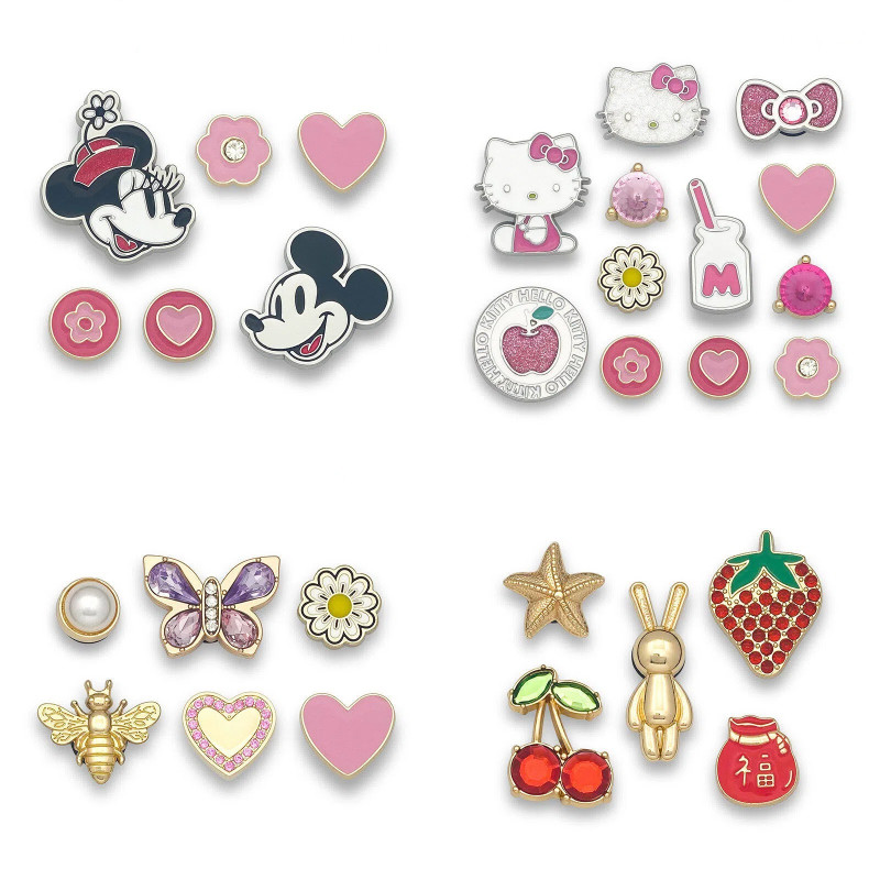 100 # MIss Zoe Metal Jibtz Bonito Buraco Sacos Acessórios Dos Desenhos Animados