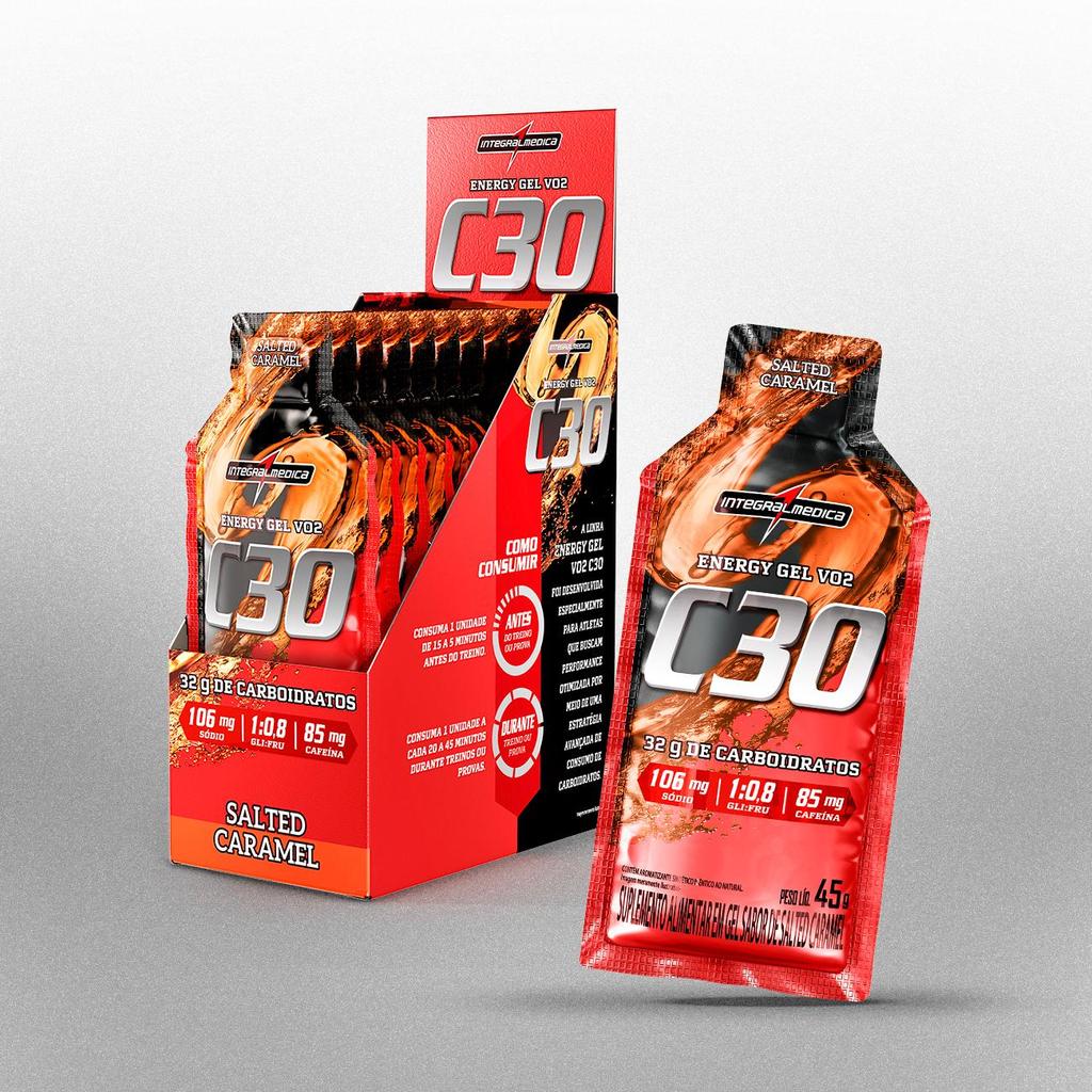 Gel de Carboidrato VO2 Energy Gel C30 com Cafeína 450g Integralmédica 10 unid em Oferta na Shopee