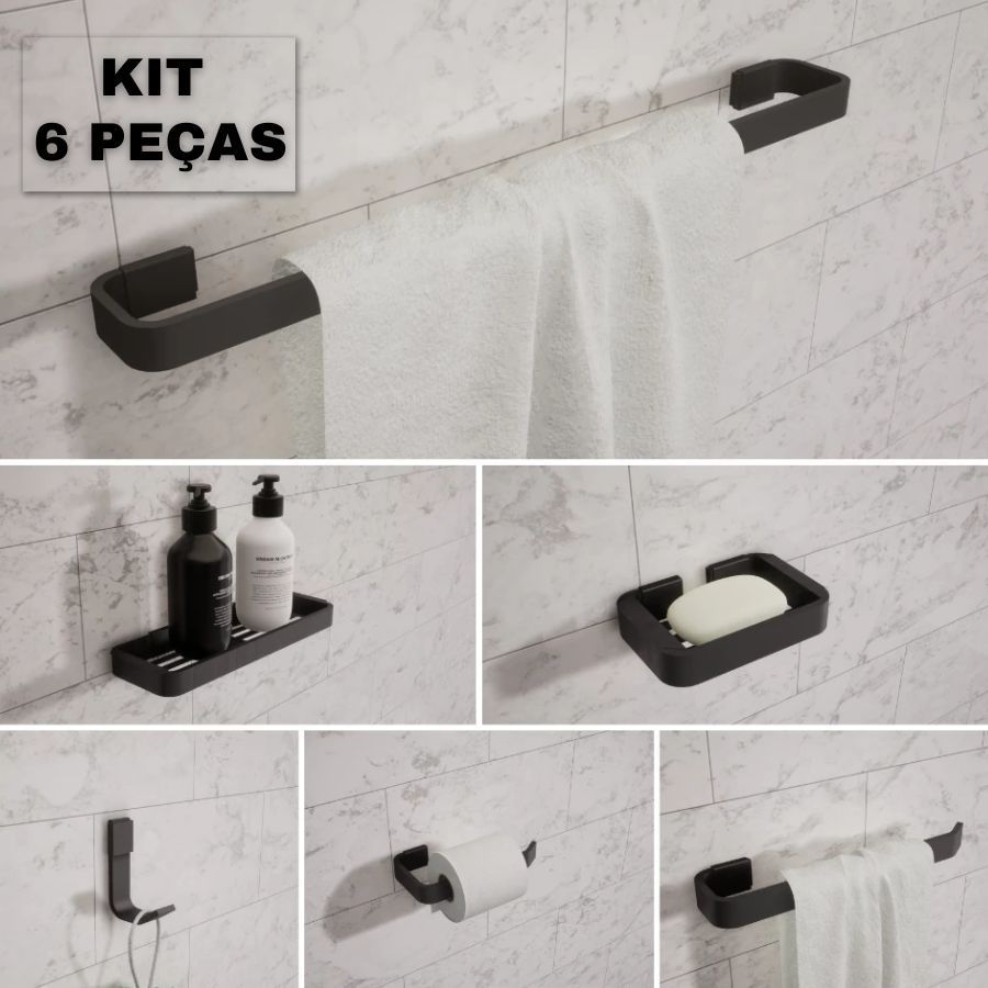 1/2/3/4/5/6 Peças Acessórios Para Banheiro Suportes Prateleira Moderno Decoração Banheiro em Oferta na Shopee