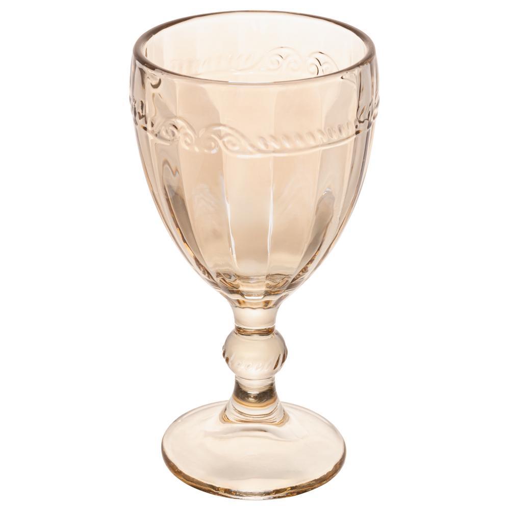 Taça de Água Imperial 320ml Âmbar Metalizado Cristal Ecológico Lyor para Água Sucos Bebidas Mesa Posta Elegante em Lares