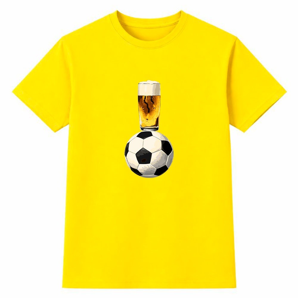 Camiseta Masculina 100% Algodão Camisa Futebol Beer Brasil Copa do Mundo Streetwear Urbano