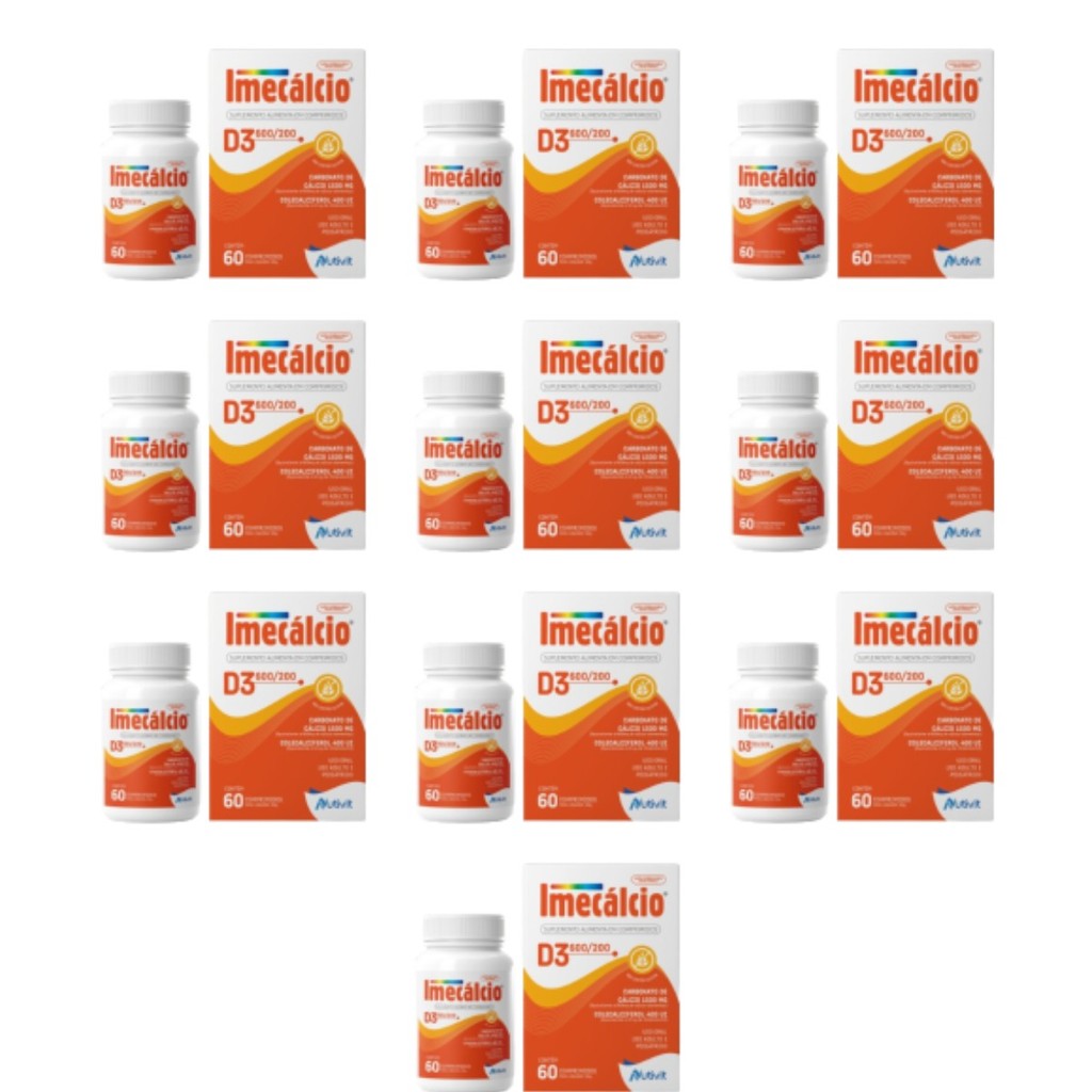 Kit c/10 Imecalcio 600/200 D3 c/60 cpr - Nutivit